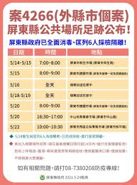 #高雄 #本土病例 #確診 #群聚感染 #新冠肺炎 #新冠疫情 高雄統計到5月20日止，總共12例本土新冠肺炎確診，其中有家庭群聚和餐廳群聚，都與台北市、新北市有關聯，因此市府呼籲，若身體出現腹瀉、喉嚨癢、咳嗽等症狀，請前往市內23家指定採檢醫院採檢. 20210524æœ¬ç¸£å…¬å…±å ´æ‰€è¶³è·¡å…¬å¸ƒ