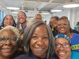 Line dancing with Denise Spry and Latoya Newton. We do not own the rights  to this music. It's for wellness purposes only