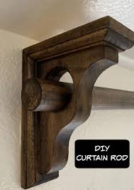 Diy Curtain Rod Diy Curtain Rods Diy Curtains Wood Curtain Rods