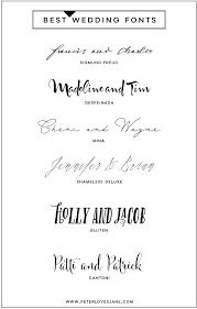 6 Best Wedding Fonts For 2014 Peter Loves Jane Wedding Fonts Typography Fonts Lettering