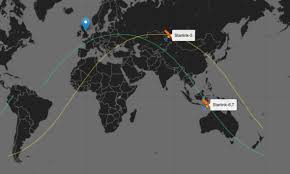 (red is no coverage, blue is all day coverage). Spacex Flyover Can You See Starlink Satellites In The Uk Science News Express Co Uk