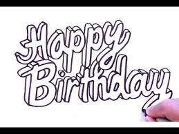 How To Draw Happy Birthday In 3d Youtube