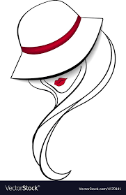 Image Result For Vintage Fashion Girls In Hat Vectores En Pinterest Art Drawings Sketches Simple Girl With Hat Art Drawings