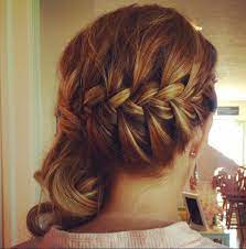 Side French Braid With Curls By Brooke Kenyon Braids With Curls Wedding Hair And Makeup Hair Makeup