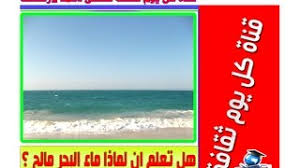 بحر هل تعلم ان لماذا ماء البحر مالح معلومات عامة Youtube