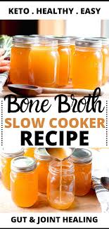Slow Cooker Chicken Bone Broth Recipe Recipe In 2020 Bone Broth Recipe Broth Recipes Slow Cooker Recipes