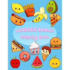 What to do with your coloring pages? Adorable Kawaii Coloring Book Kawaii Sweet Treats Coloring Book For Kids Cute Dessert Cupcake Donut Candy Ice Cream Chocolate Food Fruits Easy Coloring Pages For Toddler Girls Boys Kids And Walmart Com