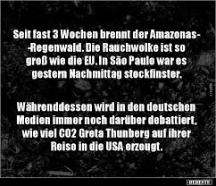 Seit Fast 3 Wochen Brennt Der Amazonasregenwald Die Lustig Sarkastisch Amazonas Lustige Spruche