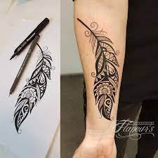 While the idea may seem plain at first, there is actually serious depth embedded into the concept. Tribal Feather Tattoo Flaneur S Tattoo Studio Facebook