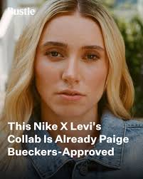 Paige Bueckers styled pieces from the new Levi's x Nike collection with a  cheugy, Canadian tuxedo twist.