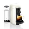 Uses 2 different nespresso vertuoline pod sizes (small pods for espresso, big for coffee). 1