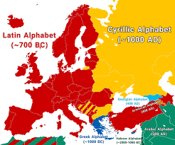 Clement of ohrid, a bulgarian archbishop who studied under cyril and methodius, created a new system based on letters of the greek alphabet and . The Alphabets Of Europe Surrounding And Their Origin 3240x2700 R Mapporn