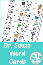 Dr Seuss Word Cards Mrs A S Room In 2020 Writing Center Preschool Writing Center Kindergarten Writing Center