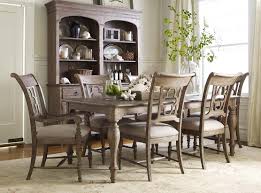 This collection includes an elegant wood table and six matching chairs in an aged brown cherry finish. Kincaid Furniture Weatherford 7 Piece Dining Set With Canterbury Table And Quatrefoil Back Chairs Turk Furniture Dining 7 Or More Piece Sets