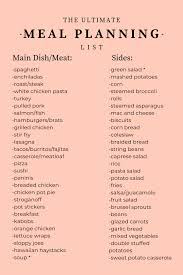 Otherwise, i recommend a site like allrecipes.com for recipes (be sure to read the reviews)! The Ultimate Meal Planning List Meal Planning Menus Family Meal Planning Easy Meal Plans