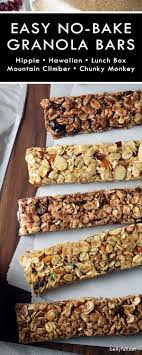These No Bake Easy Homemade Granola Bars Are Delicious And Healthier Than Any Store Bought Easy Homemade Granola Bars Granola Recipe Bars Homemade Granola Bars