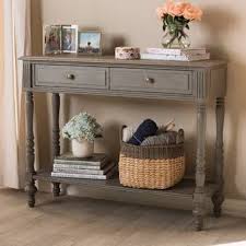 August Grove Shila 35 4 Solid Wood Console Table Reviews Wayfair In 2020 Farmhouse Console Table Country Cottage Decor Decor