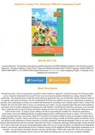 The animal crossing companion guide is divided up into seven distinct sections. Book Animal Crossing New Horizons Official Companion Guide Full Acces