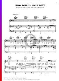 How deep is your love. How Deep Is Your Love Sheet Music Piano Guitar Voice Pdf Download Streaming Oktav