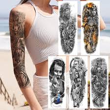 Maybe you would like to learn more about one of these? Clash Of Titans Full Arm Tattoos Temporary Greece Knight Warrior Body Art Tatoo For Men Women Washable Fake Jesus Tattoo Sticker Temporary Tattoos Aliexpress