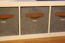 Regalkorb Aus Filz Mit Ledergriff Farbe Cognac Auch Passend Etsy Ikea Expedit Ikea Storage Boxes Kallax