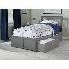 The upholstered platform bed frame is the perfect statement piece to finish any bedroom. Mission Twin Xl Platform Bed With Flat Panel Foot Board And 2 Urban Bed Drawers In Grey On Sale Overstock 19864616