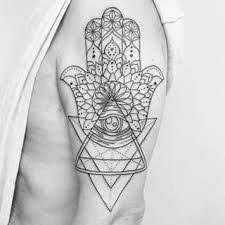 Resultado De Imagem Para Hamsa Geometric Tattoo Tattoos Geometric Hamsa Tattoo Body Art Tattoos