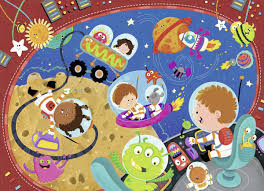 For kids between the ages of 4 to 5, look for puzzles that contain between 20 and 60 pieces. Toys Games Recess In Space Every Piece Is Unique 60 Piece Puzzle For Kids Pieces Fit Together Perfectly Ravensburger 08677 Puzzles