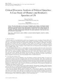 Google's free service instantly translates words, phrases, and web pages between english and over 100 other languages. Pdf Critical Discourse Analysis Of Political Speeches A Case Study Of Obama S And Rouhani S Speeches At Un