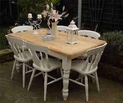Shabby Chic Country Farmhouse Pine Table And 6 Chairs Laura Ashley Shabby Chic Dining Room Shabby Chic Kitchen Chic Dining Room