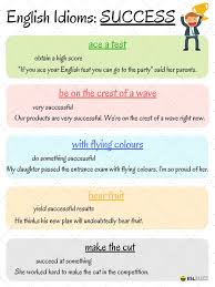20 English Idioms Related To Success Eslbuzz Learning English English Idioms Idioms Learn English