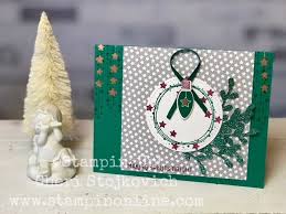 Christmas Card With Stampin Up Making Christmas Bright Bulb Builder And Sprig Punch Video Tutorial Use Twinkle Stampin Up Christmas Cards Stamp Tutorial