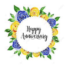 Watercolor Floral Wedding Anniversary Frame Watercolor Color Colorful Png And Vector With Transparent Background For Free Download In 2020 Anniversary Frame Floral Watercolor Floral Wedding
