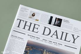 The Daily News Newspaper Mockup Free Image By Rawpixel Com Daily News Newspaper Book Cover Mockup Free Business Cards