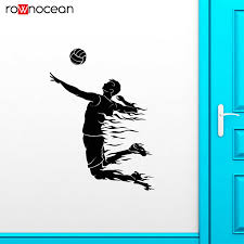 Cinta Permainan Bola Voli Bola Olahraga Logo Papan Nama Denyut Stiker Vinyl Dinding Decal Stadion Dekorasi Kamar Tidur Yang Dapat Dilepas Lukisan Dinding 3458 Wall Stickers Aliexpress