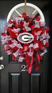 Large Mesh Ribbon Wreath Georgia Bulldogs Wreath Go Dawgs College Football Wreath Basketball Basebal Mesh Ribbon Wreaths Georgia Bulldog Wreath Ribbon Wreath