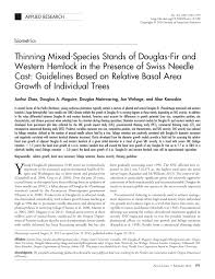 Pdf Thinning Mixed Species Stands Of Douglas Fir And
