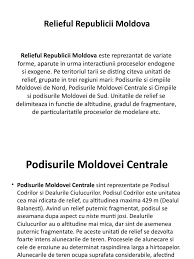 Republica moldova), is a landlocked country in eastern europe. Relieful Republicii Moldova