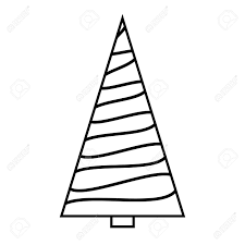 These are some really this christmas tree clip art image from clipart panda is all ready for the holidays, decorated with bulbs. Christmas Tree Simple Outline Design On White Background Royalty Free Cliparts Vectors And Stock Illustration Image 91335265