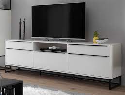 Amd möbel handelsgesellschaft mbh & co. Tv Lowboard Lille In Weiss Mit Metallgestell 215 Cm