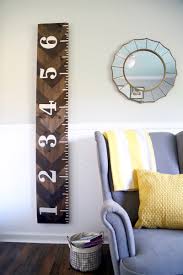 diy wooden growth chart that looks like a ruler love