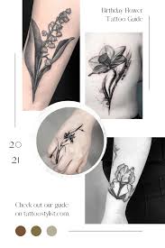 Different types of flower tattoo. Birth Flowers Over 50 Best Birthday Flower Tattoo Ideas Tattoo Stylist