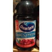 Ocean Spray Liquid Concentrate Cranberry Juice Calories Nutrition Analysis More Fooducate