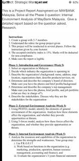 Communicating needs proactively with the hr department and business management and to develop & implement integrated solutions. Fulspect Strategic Management 62 This Is A Proje Chegg Com