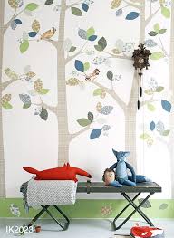 Behangfiguren En Behangbomen Voor De Inrichting Van De Kinderkamer Babykamer Of Speelkamer Muurprints Op Vliesbehang En Vintage Retro Behang C Inke Heiland