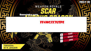 Pada persembahan yang diberikan dj alok kemarin, ternyata. Kode Redeem Ff Scar Phantom Free Fire Terbaru Juli 2020 Esportsku