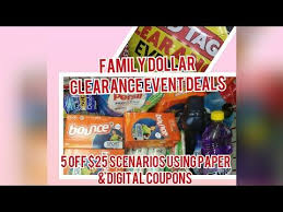 Family Dollar Clearances Events 5 Off 25 Scenarios Using Paper Coupons Digital Youtube Family Dollar Follow Me On Instagram Interactive