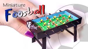 Miniature Foosball Table Tutorial Working Dolls Dollhouse Miniatures Tutorials Doll House Miniatures