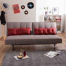새로운 컬러의 뉴 모델들을 만나보세요. Canape Clic Clac Tissu Taupe Coussins Deco Rouges Pieds Metal Mona Coussin Deco Deco Chambre Deco Chambre Enfant