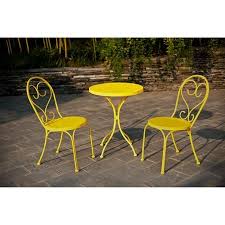 Mainstays 3 Piece Small Space Scroll Outdoor Bistro Set Seats 2 Walmart Com Outdoor Patio Furniture Sets Outdoor Bistro Set Patio Furniture Sets